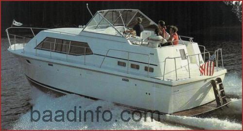 Trojan 36 Tri-Cabin tekniske specifikationer 